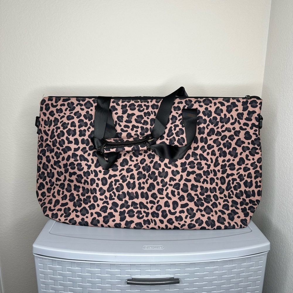 Dirty Pink XL Cheetah Print Duffle